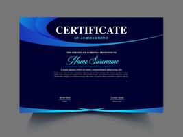 unique flat Certificate Template vector