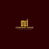 Modern Letter NI logo design template vector