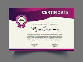 Unique Cortificate Template vector