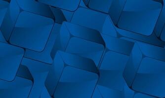 Modern digital geometric cube abstract background. Stylish realistic blue cubes. dynamic pattern. vector