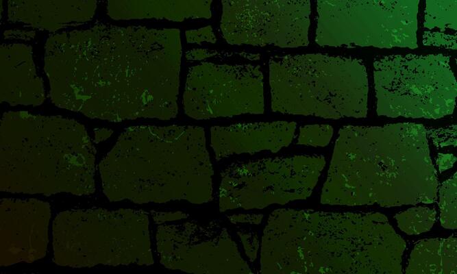 Textures of stone walls background. masonry from rock bricks and blocks, ancient building exterior. dark green wall. cartoon stone.