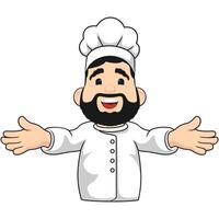 Chef cartoon character illustration vector