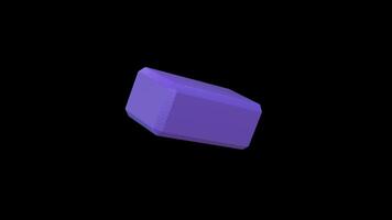 Yoga Block Rotating on a Transparent Background. Seamless Loop. Exercise. 4K video