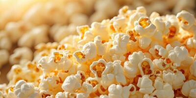 Deliciously fluffy popcorn filling a large bowl, perfect for movie nights and gatherings with friends photo