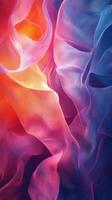 Colorful wave patterns create a mesmerizing display of light and texture in a rich abstract composition photo