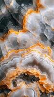 Natural agate stone showcasing intricate patterns and vibrant colors in a geological formation photo