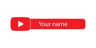 Youtube lower third vector