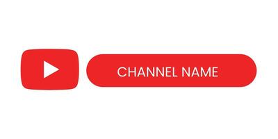 Youtube channel name button icon illustration vector