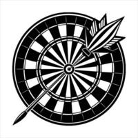 A dart board with a dart board vector