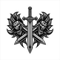 Double Edged Sword vector