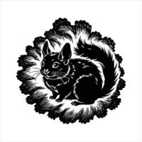 Squirrel design silhouette vector
