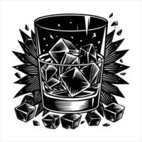 Whiskey With Ice vector