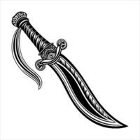 Elegant Curved Swords vector