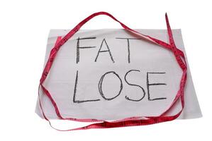 Simple Fat Loss Note With Measuring Tape photo