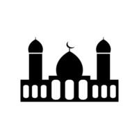 mosque silhouette illustration vector