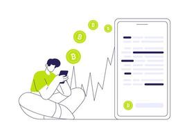 Mining app abstract concept illustration. vector