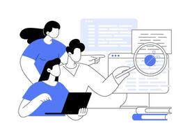 Software testing isolated cartoon illustrations. vector
