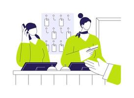 Receptionist abstract concept illustration. vector