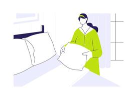 Housekeeping abstract concept illustration. vector