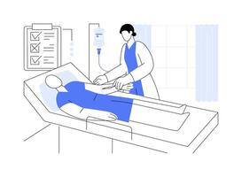 Nursing procedures and practice isolated cartoon illustrations. vector
