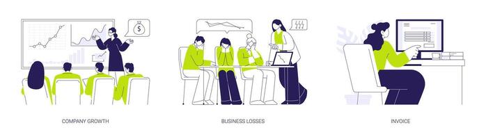Business documents abstract concept illustrations. vector