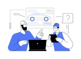 Mechanical engineering isolated cartoon illustrations. vector