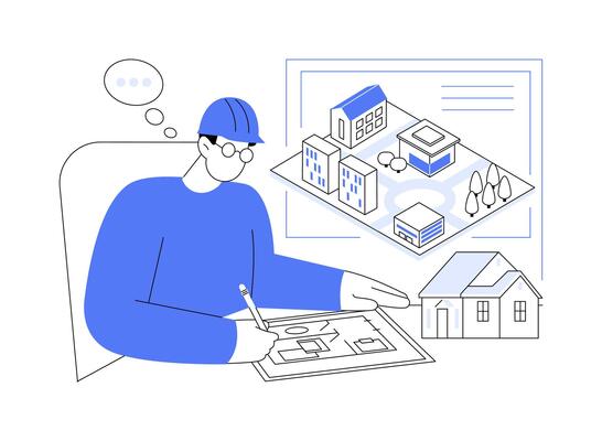 Civil engineering isolated cartoon illustrations.