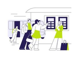 Smart bus stop abstract concept illustration. vector