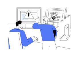 Remote troubleshooting isolated cartoon illustrations. vector