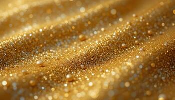 Golden Shimmering Texture with Pearls photo