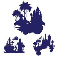silhouettes of buildings vector