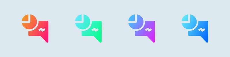 Four different colored icons of a hammer vector