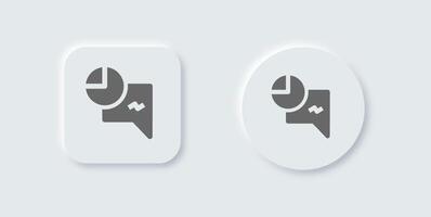 Two buttons with a speech bubble icon vector