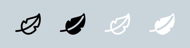 Four different types of feathers are shown in different colors vector