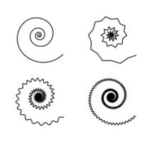 Abstract spiral design elements collection vector
