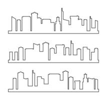 Modern cityscape outline . Metropolis architecture landscape. vector