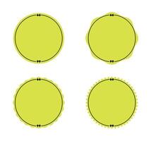 Quote circle frame set. Quote text in speech bubble. Blank template quote design vector