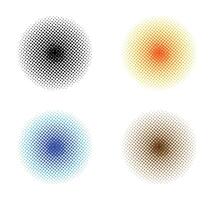 Abstract halftone effect elements collection vector