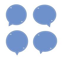 Quote text in speech bubble. Quote box. Blank template quote text info design vector