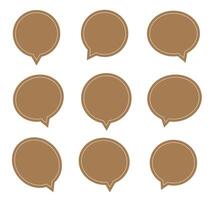 Set Of blank quote bubble frame. Quote bubbles of different forms. vector