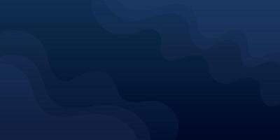 Abstract gradient dark blue background with waves. vector
