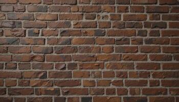 Detailed View of a Brown and Red Brick Wall photo