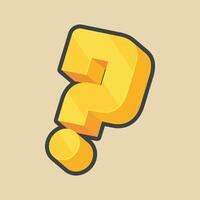golden riddle sign with outline flat design. vector