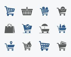 Shopping Cart Icons Minimal and Versatile Style vector