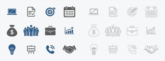 Business Icons Modern and Impactful for Presentations and Branding vector