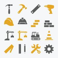 Construction Icons Minimal and Versatile Style vector