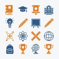 Educational Icons Minimal and Versatile Style vector