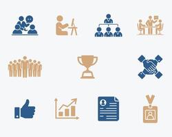 Human Resources and Teamwork Icons Modern and Versatile Style vector