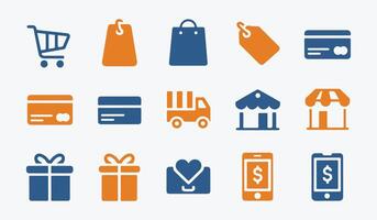 Shopping Icons Versatile and Perfect for E-Commerce and Infographics vector