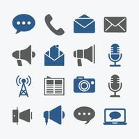 Communication Icons Set Clean and Modern Design vector
